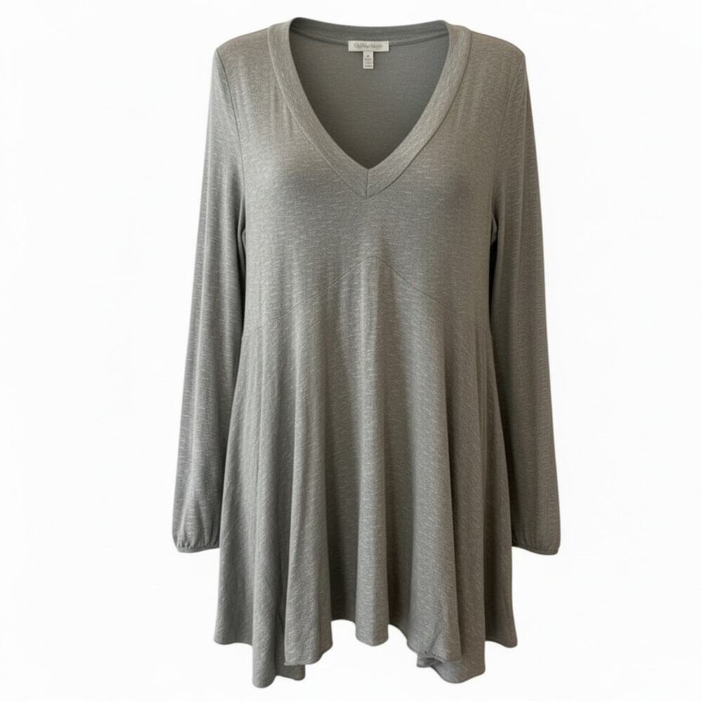 Cobblestone Living Sasha Gray Swing Tunic Top Made in Italy - Picture 2 of 10